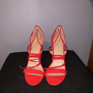 Cassie 02 orange suede heels